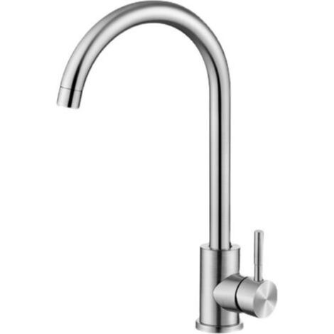 Edelstahl-küchenarmatur Für Spüle, Warm- Und Kaltwasser (silber, 355 Mm)