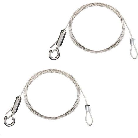 2 Stück Drahtseil-aufhängung Aus Edelstahl, Verzinktes Stahlseil Mit Spanner Und Haken, Für Bilderrahmen, Beleuchtung, Galerieleiste, Spiegel, Vorhänge – 1,5 Mm X 2 M, Max. Belastbarkeit 30 Kg