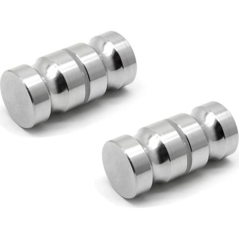 2er-set Robuste Griffe Mit Einzelbohrung, Runde Duschgriff Aus Aluminiumlegierung In Polierter Chromoptik