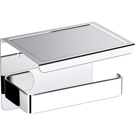 Wc-papierhalter Mit 3m-klebeband, Aus Edelstahl 304, Chromfarben, Mit Ablagefach