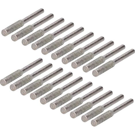 20-teiliger Diamant-kettensägen-schleifstein, Schleifwerkzeug Mit Graten Für Kettensägen, Schleifstein Für 5,5-mm-kettensägen (silber)