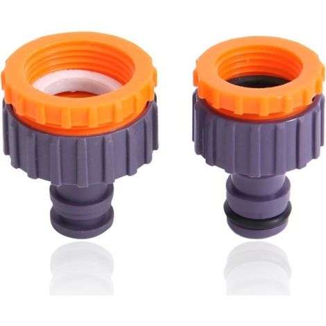 Plastique 3/4 '' And 1/2 '' 2in1 Nez De Robinet D'Arrosage À Visser Débit Tap Connector Threaded Faucet Adapter 10 Pack