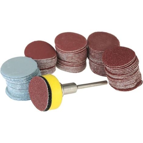 Schleifplatte 100 Stück, 25 Mm (1 Zoll), Schleifscheiben Körnung 100–3000, Mit 1-zoll-schleifpolierklotz Und 1/8-zoll-aufnahmeschaft Für Dremel-rotationswerkzeuge Ikodm