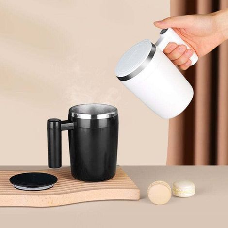 Hz-588 Automatische Magnetische Rührbecher Aus Edelstahl Mit Deckel, Wiederaufladbar, Tragbarer Magnet-rührcup Für Kaffee, Geeignet Für Zuhause, Büro Und Schule