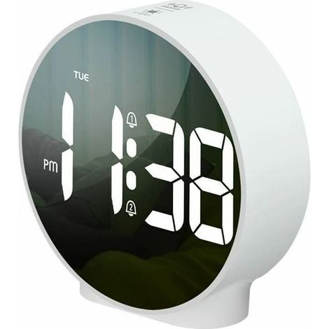 Lichtwecker Mit Wochenanzeige, Snooze-funktion, 4 Einstellbare Helligkeitsstufen, 2 Alarme, Digitale Batterieuhr Für Kinder, Jugendliche Und Ältere Menschen