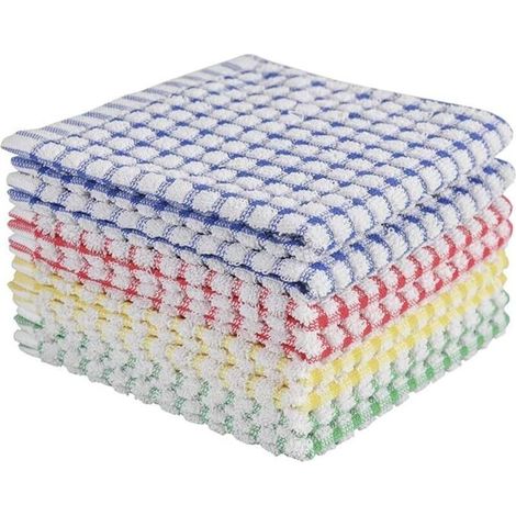Spülhandtücher Zum Abwaschen Von Geschirr, Super Saugfähige Spülhandtücher, Reinigungstücher Aus Schwamm-baumwolle, 8er-pack, 12x12 Zoll