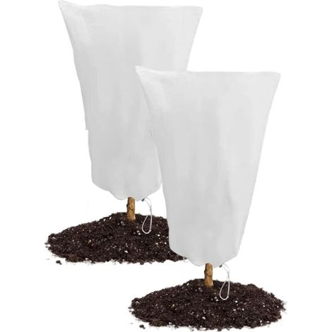 80 X 120 Cm Winterschutzvlies Für Außenpflanzen, 2er-pack Haube Für Topfpflanzen Im Winter, 80 X 120 Cm Schutz Gegen Kälte Und Frost, 60 G/m² Abdeckplane Zum Schutz Von Sträuchern