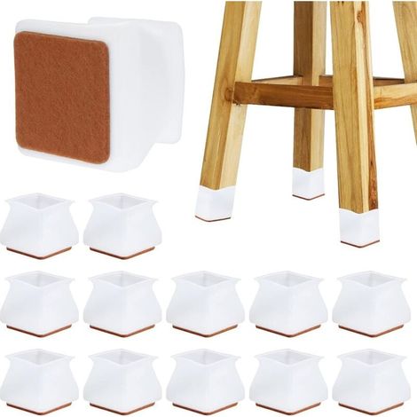 32 Stück Silikon-stuhlbein-pads Mit Antirutsch-beschichtung, Schützt Vor Kratzern Und Geräuschen, Weiß