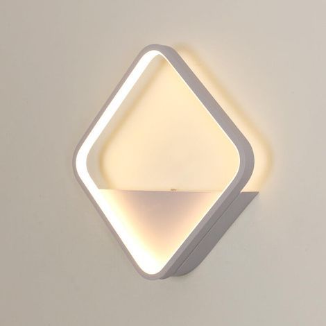 Led-wandleuchte Für Den Innenbereich, Quadratisch, 20 W, Moderne Wandlampe Aus Weißem Acryl, Warmweißes Licht 3000 K, Für Wohnzimmer, Schlafzimmer, Flur Und Treppe