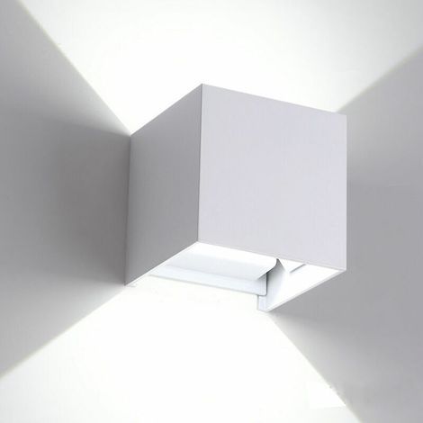 Led-aufbauwandleuchte, 12 W, Ip65, Wasserdicht, Schwenkbar, Warmweißes Licht (6000 K), Aus Aluminium, Für Innen- Und Außenbereich, 1200 Lumen