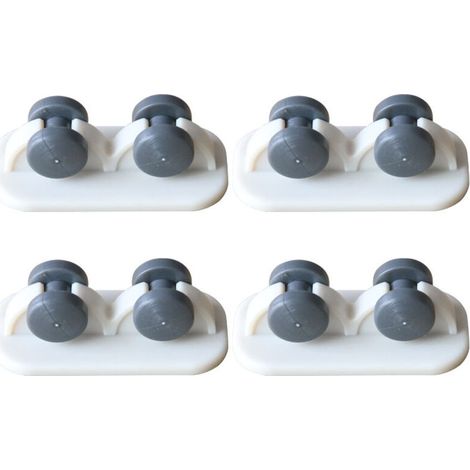 8 Stück Mini-selbstklebende Kunststoff-rollen Für Möbel, Behälter, Wagen, Tische, Hocker, Aufbewahrungsboxen (weiß, Einwegrolle)