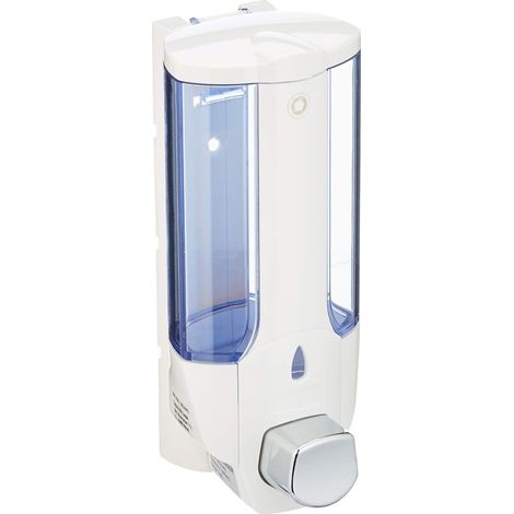 Wandmontierter Seifenspender 380 Ml, Flüssigseifenhalter Für Badezimmer, Universaldosierer Für Flüssigseife, Duschgel, Shampoo 8x 18,5 X 8 Cm - Weiß