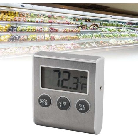 Digitales Kühlschrankthermometer Mit Speicherfunktion, Alarm, Kleinem Magnet, Gefrierschrank-thermometer Für Laboratorien, Weiß