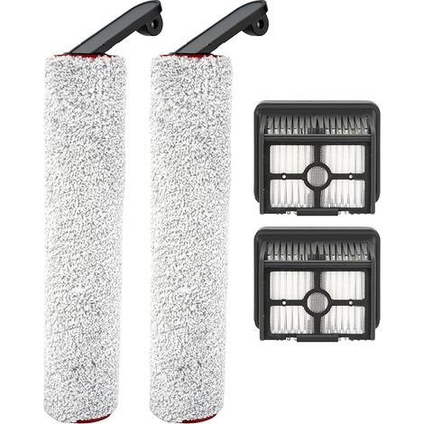 (4 Teile) 12 Pro Rotationsbürsten Und Hepa-filter Ersatzteile Für Kabellose Nass- Und Trockensauger Dreame H12 Pro/h12 Dual, 2 Rotationsbürsten, 2 Hepa-filter, Ersatzteile