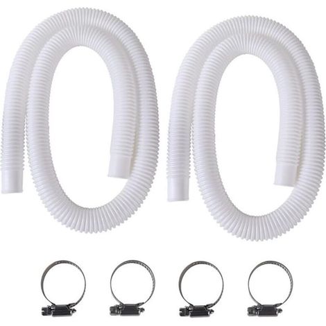 32 Mm Pool-schlauch, 2 Stück Ersatzschlauch Für Aufstellpools, 150 Cm/59 Zoll Schlauch Für Intex 330 Gph, 530 Gph Und 1000 Gph