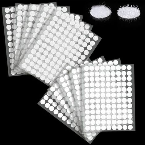 1080 Runde Klettstreifen, Doppelseitig, 540 Paare Selbstklebender Velcro-klettverschlüsse Mit 10 Mm Breite Für Streifen Zum Basteln, Handwerk Und Mehr