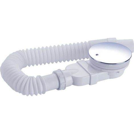 Extra Flacher Duschablauf 90 Mm – Ablauf-kit Für Duschtasse, Siphon Mit Geruchsschutzsystem, Haarsieb Und Flexiblem Schlauch