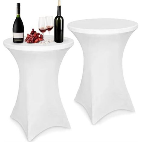 2-teiliger Stretch-tischdeckenbezug 80 X 110 Cm, Dehnbarer Bezug Für Stehtische Und Bartische, Ideal Für Geburtstagsfeiern, Hochzeitsbankette Und Wohnraumdekoration, B