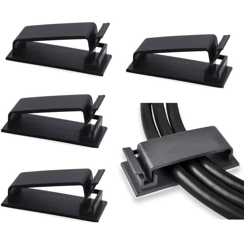 Kabelmanagement, 50 Stück Selbstklebende Draht-organizer-kabelklemmen Für Ethernet-kabel Und Kabelmanagementsystem Für Tv, Pc, Laptop, Schreibtisch