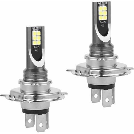2 Stück H4 Led-birnen Im Scheinwerfer, 50w/14000lm/ip68 Wasserdichter Led-lampenwagen, Nebelschlussleuchte 2 Birnen 6000-6500k Weißlicht