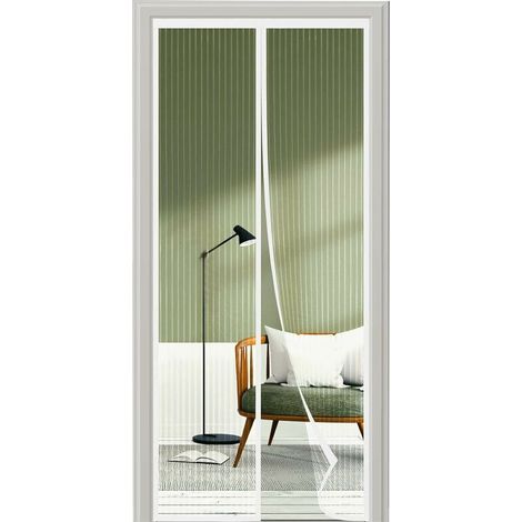 Magnetisches Fliegengitter Für Tür Oder Fenster, Maße 120 X 200 Cm, Alle Größen Verfügbar, Hochwertiger Mückenschutz-vorhang Aus Weißem Stoff, Einfach Zu Installieren, Ideal Zum Genießen Der