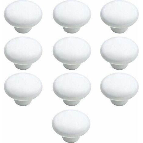 Türgriff 10 Stück 33mm Keramik Griff Für Küchentüren Schublade Schrank Türknäufe Weiß