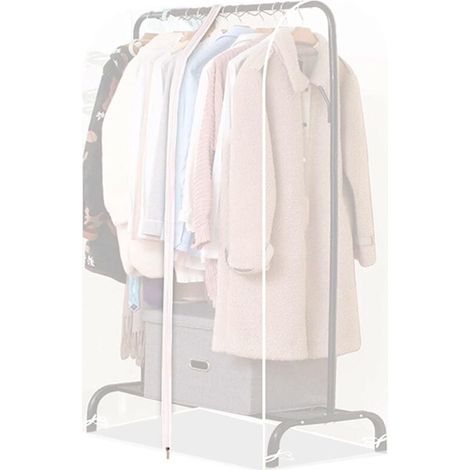 Kleiderschutzhülle Mit Aufhängung, Mottenschutz, Durchscheinend, 110 Cm, Kleiderhüllen Mit Reißverschluss, Aufbewahrungshülle Für Kleiderschrank, Feuchtigkeits- Und Staubbeständig, Schrank Nicht Entha