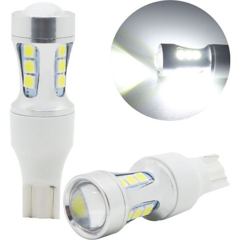 Set Aus 2 Led-lampen, 912 921 Led-rückfahrlicht T15 Led-rückfahrlicht 2600 Lumen 6000 K Xenon-weiß W15w 906 904 902 Superhelles Licht