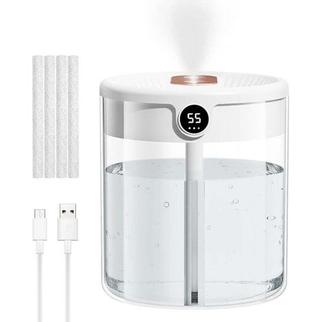 Luftbefeuchter Für Das Zimmer, 2l Für Einzelzimmer, Automatischer Luftbefeuchter Für Das Zimmer, Luftbefeuchter-diffusor Für Büropflanzen (weiß)