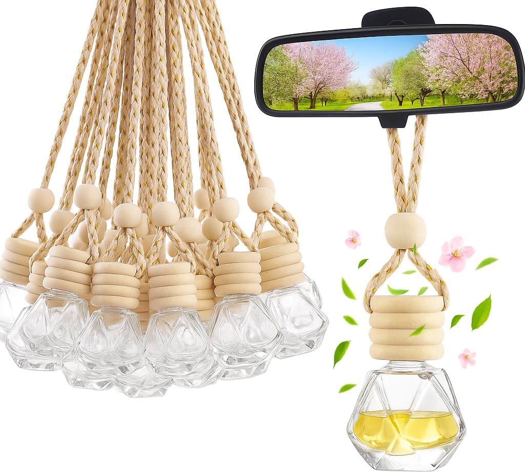 30-teiliges Auto-diffusor-set Mit Nachfüllbaren 8-ml-glasfläschchen. Lufterfrischer Und Anhänger Für Ätherische Öle. Ideal Für Aromatherapie Und Als Dekoration Für Den Rückspiegel.