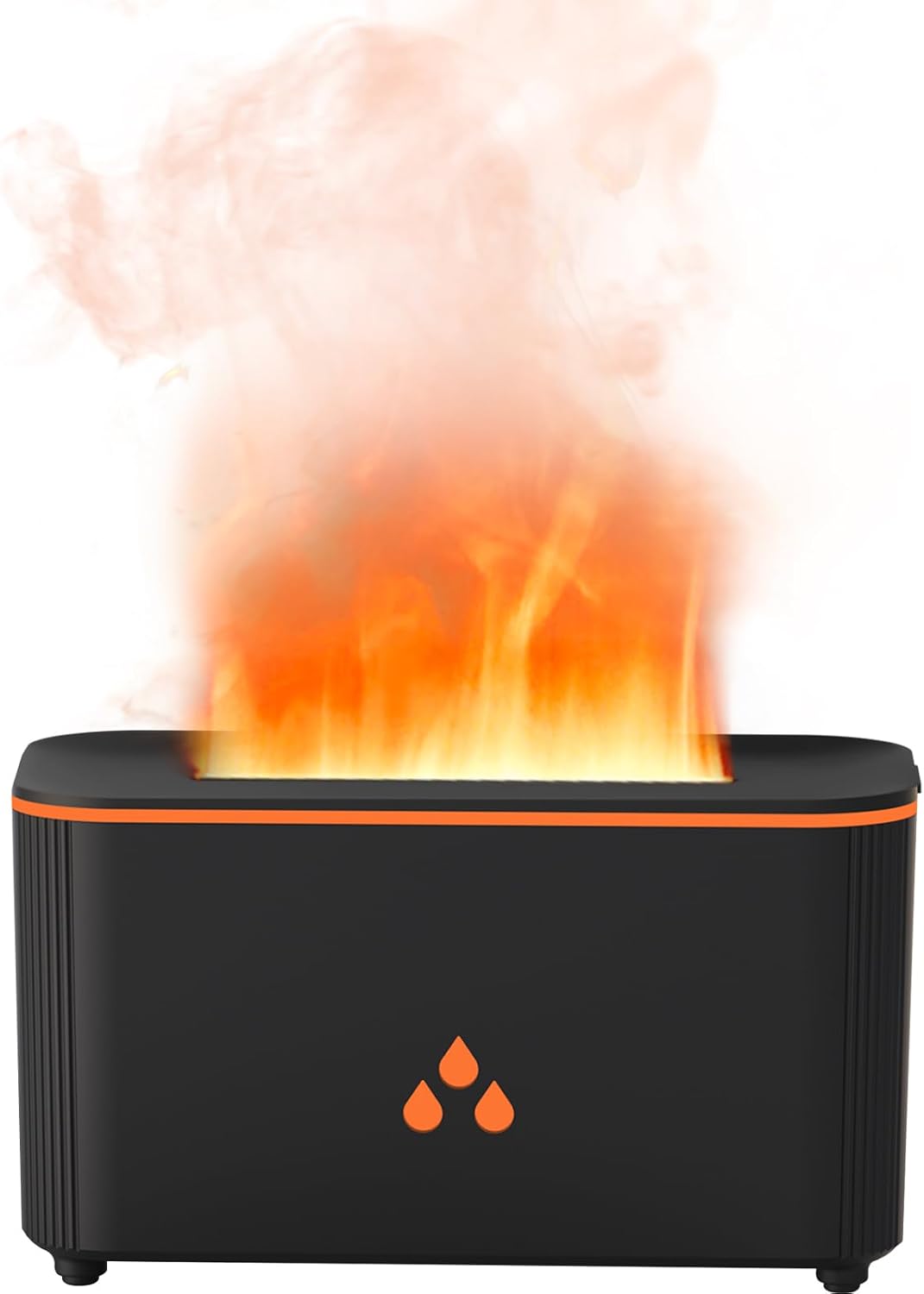 Mini-aromatherapie-luftbefeuchter, Top Fill 160ml, Ultraschall-kaltnebel, Leise, 7 Led-farben & Bunte Flammen, Nachtlicht, Aromatherapie-funktion, Automatische Abschaltung, Für Schlafzimmer/büro/zuhau