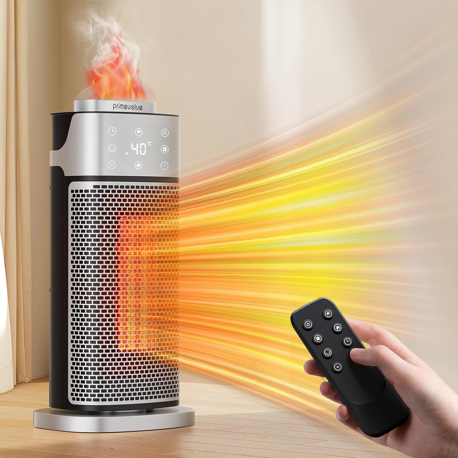 2000-w-heizlüfter Mit Luftbefeuchtung, Energieeffizienter Elektro-heizlüfter Mit Thermostat, 1-12-stunden-timer, Eco-modus, Geräuscharmer Keramikheizkörper Für Schlafzimmer Und Büro