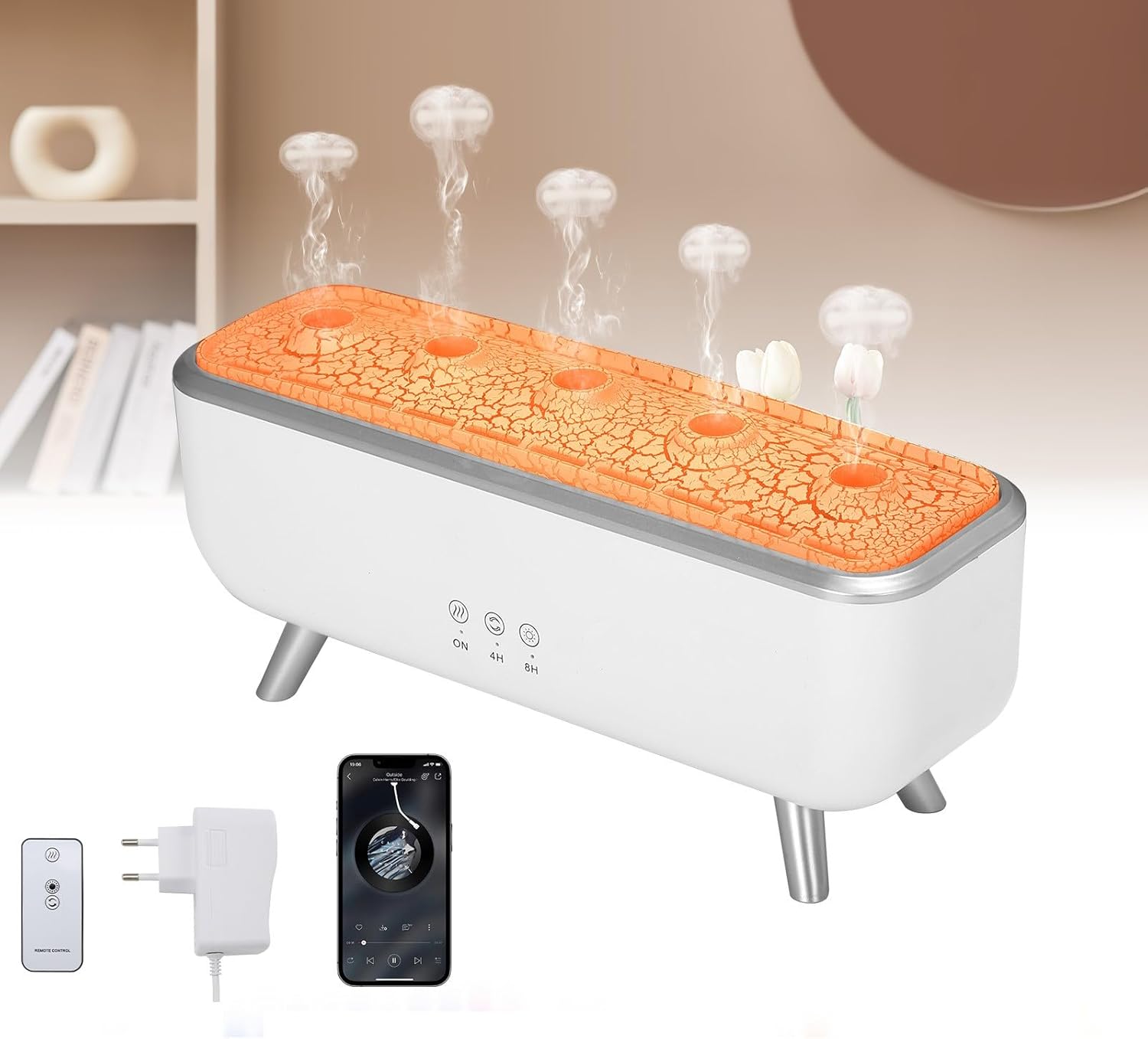 Quallen-diffusor Für Ätherische Öle, 300 Ml Mit Dynamischem Geräuschsensor