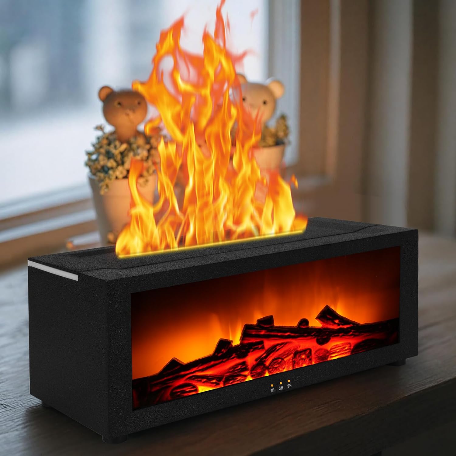 Flammen-aroma-diffusor, 7 Farben, Duftöl-diffusor Mit Fernbedienung, Für Zuhause, Wohnzimmer, Schlafzimmer, Yoga, Spa, Büro