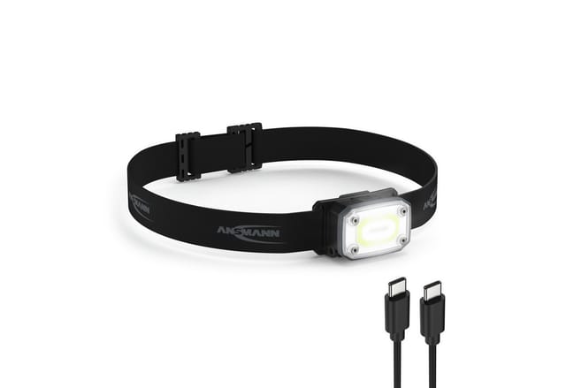 Ansmann Hd350r 2in1 Stirnlampe + Clip-lampe Mit Cob- Und Spot-led