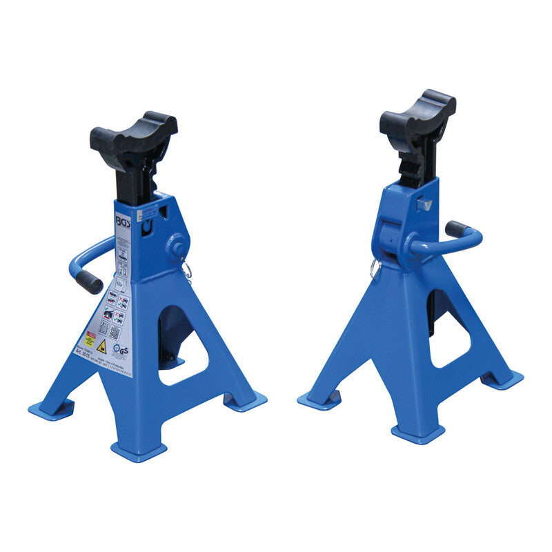 [gebraucht] B-ware Bgs Unterstellbock Traglast 3000 Kg Paar 10-stufig Höhenverstellbar Schwarz