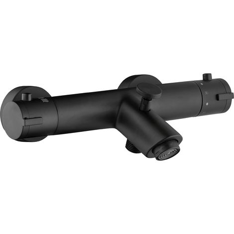 Essebagno Oneo Schwarze Thermostatische Badewannen-duscharmatur