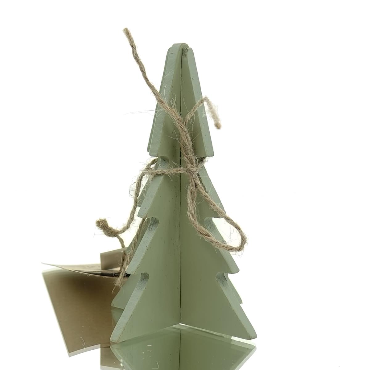 Boltze Weihnachtsdeko Tannenbaum Ceti S Hellgrün 11,5 Cm - Holz