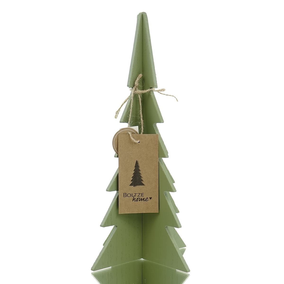 Boltze Weihnachtsdeko Tannenbaum Ceti L Mittelgrün 30,3 Cm - Holz