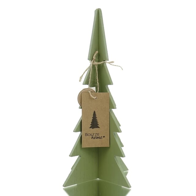 Boltze Weihnachtsdeko Tannenbaum Ceti L Mittelgrün 30,3 Cm - Holz