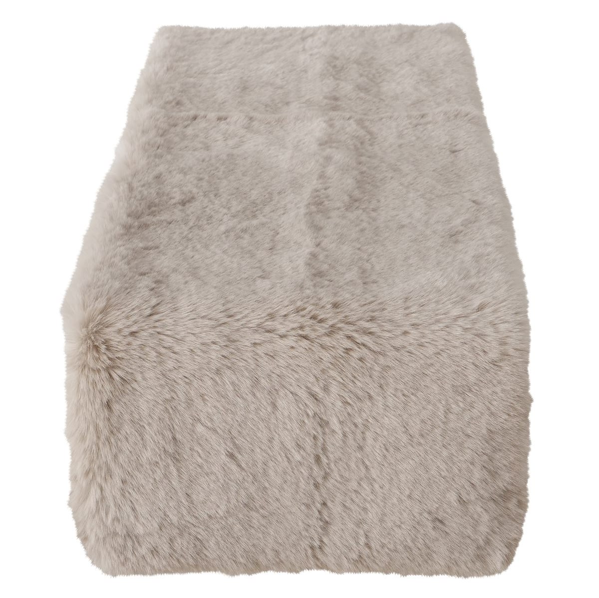 Plüsch-tischläufer Beige L: 140 Cm B: 33 Cm H: 3 Cm