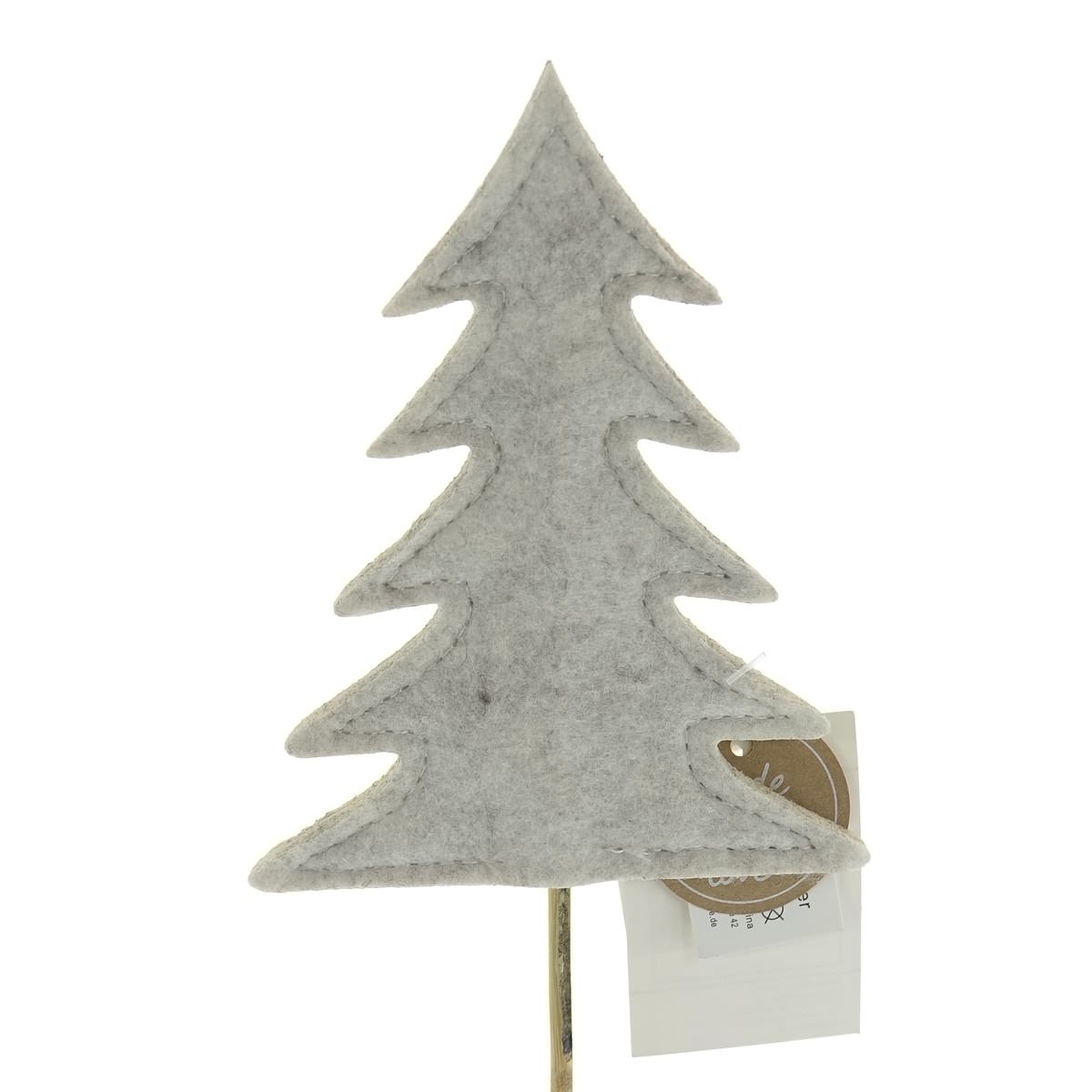 Boltze Weihnachtsdeko Blumentopfstecker Talin Beige 5 Ebenen - Polyester-filz