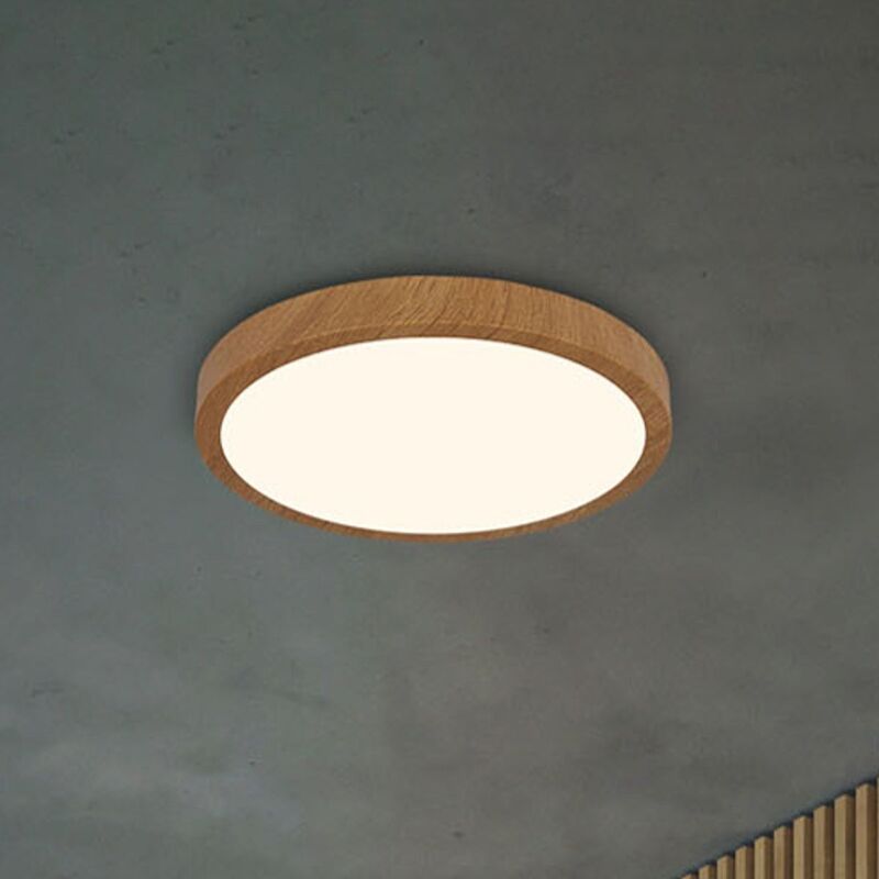 [gebraucht] B-ware Briloner Deckenlampe Runa Wood Led Leuchte Lampe Holzoptik Warmweiß Ø38cm