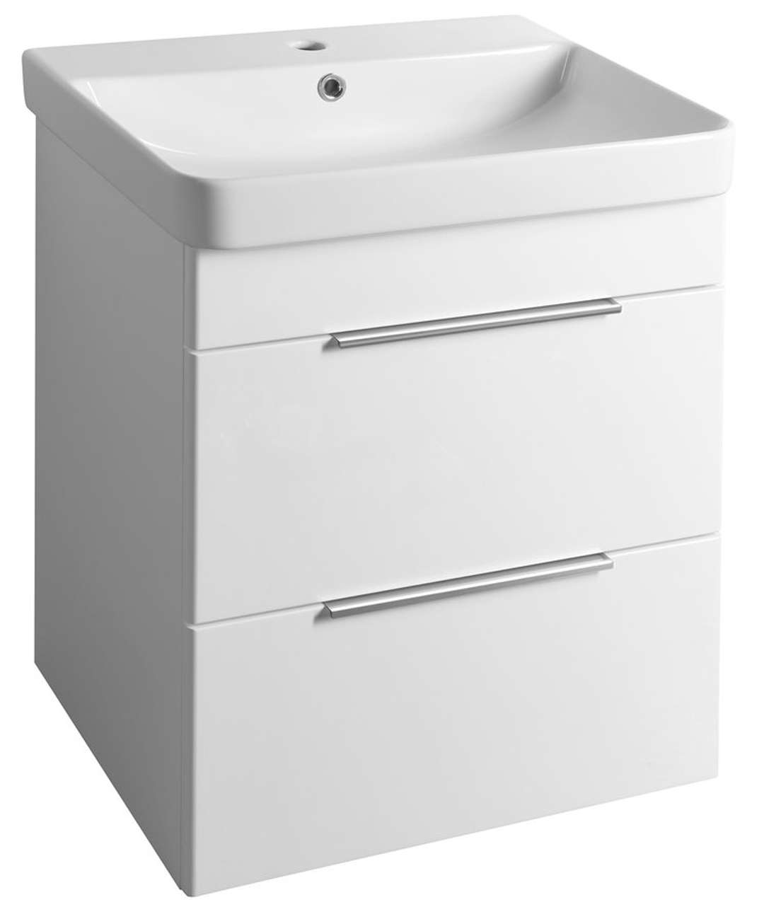 Bruckner Neron - Schrank Mit Waschbecken, 57x64x45 Cm, 2 Schubladen, Weiß 501.117.0