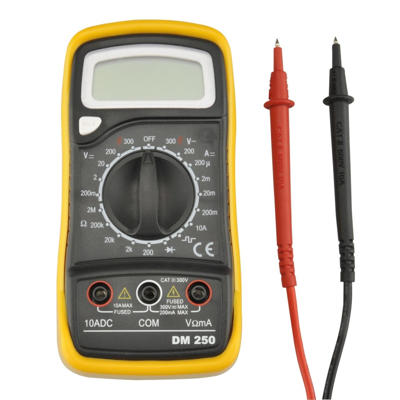 Digital-multimeter Dm250 Schwarz-gelb