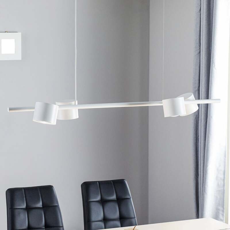 [gebraucht] B-ware Euluna Hängeleuchte Bot Led Pendelleuchte Dimmbar Vierflammig Weiß 121x34cm
