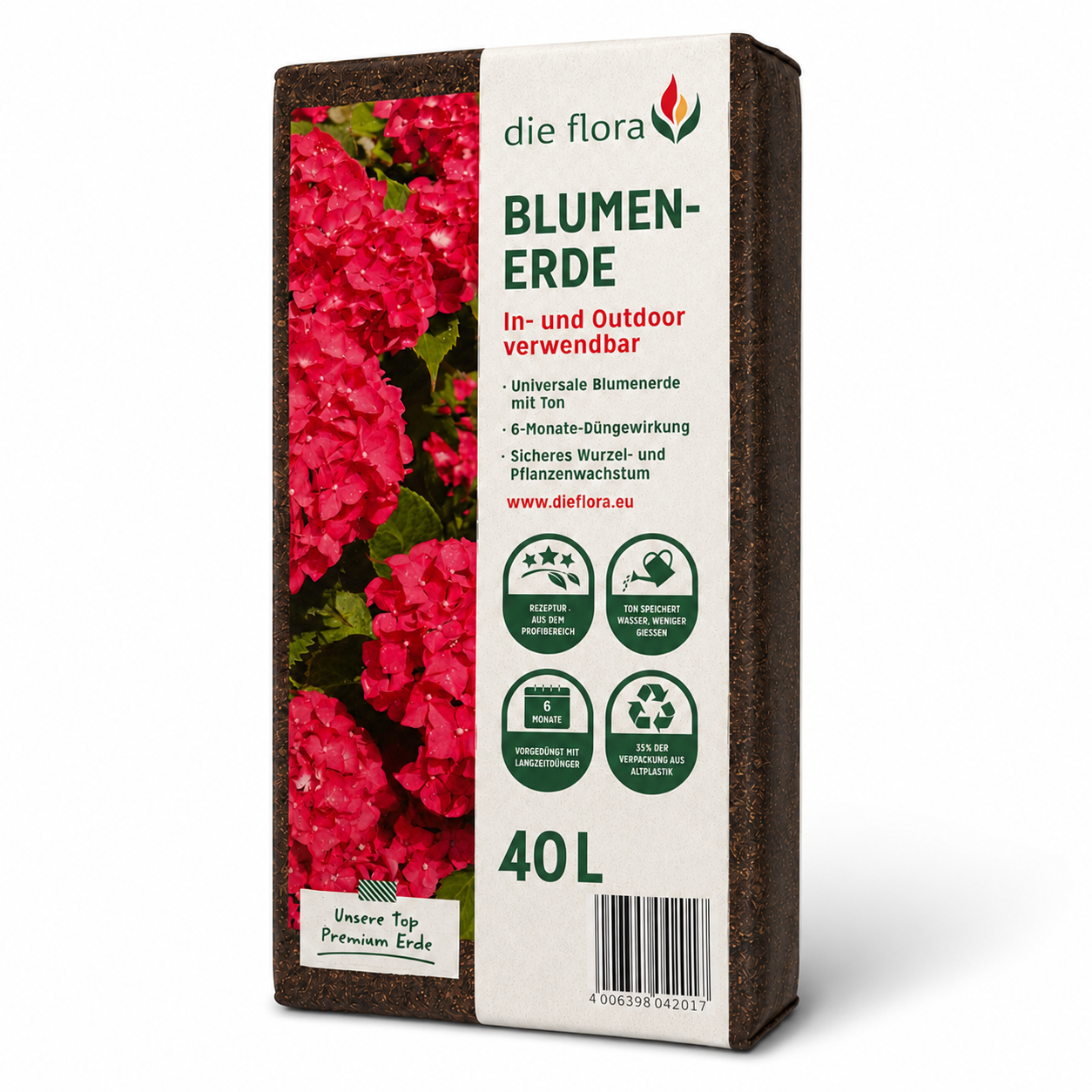 Die Flora Premium Blumenerde - 40 Liter