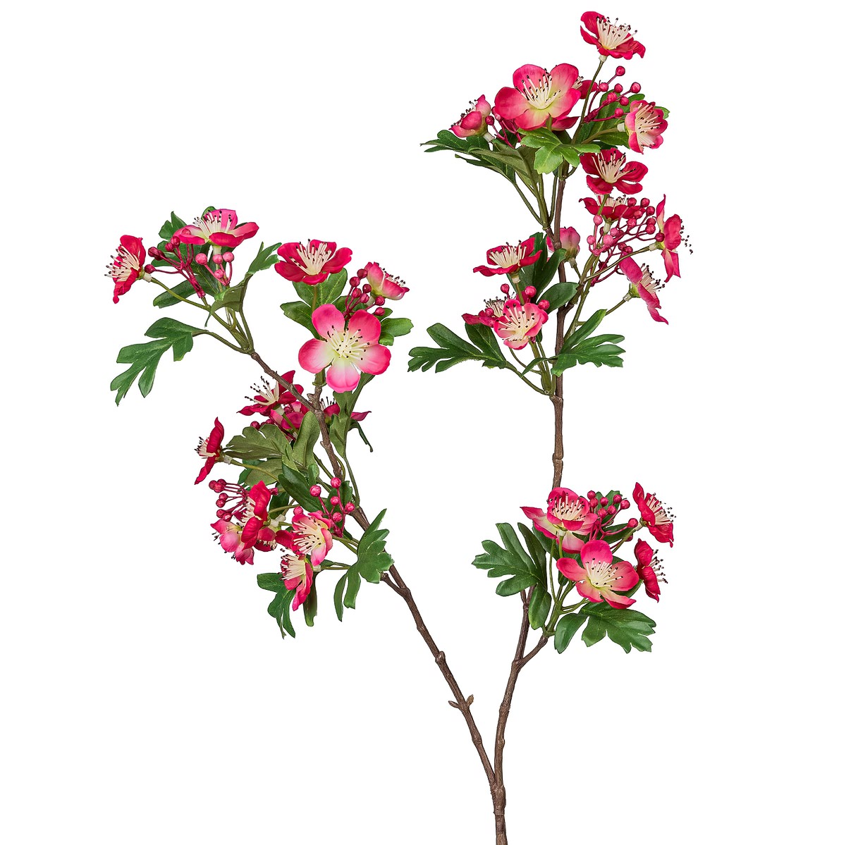 Gasper Weißdornzweig Rosa & Creme 71 Cm - Kunstpflanzen