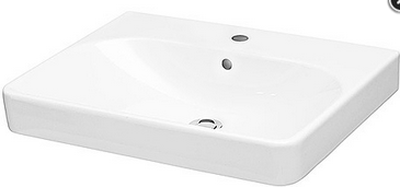 Geberit M100 E-waschtisch Eckige Form 750x480mm Weiß