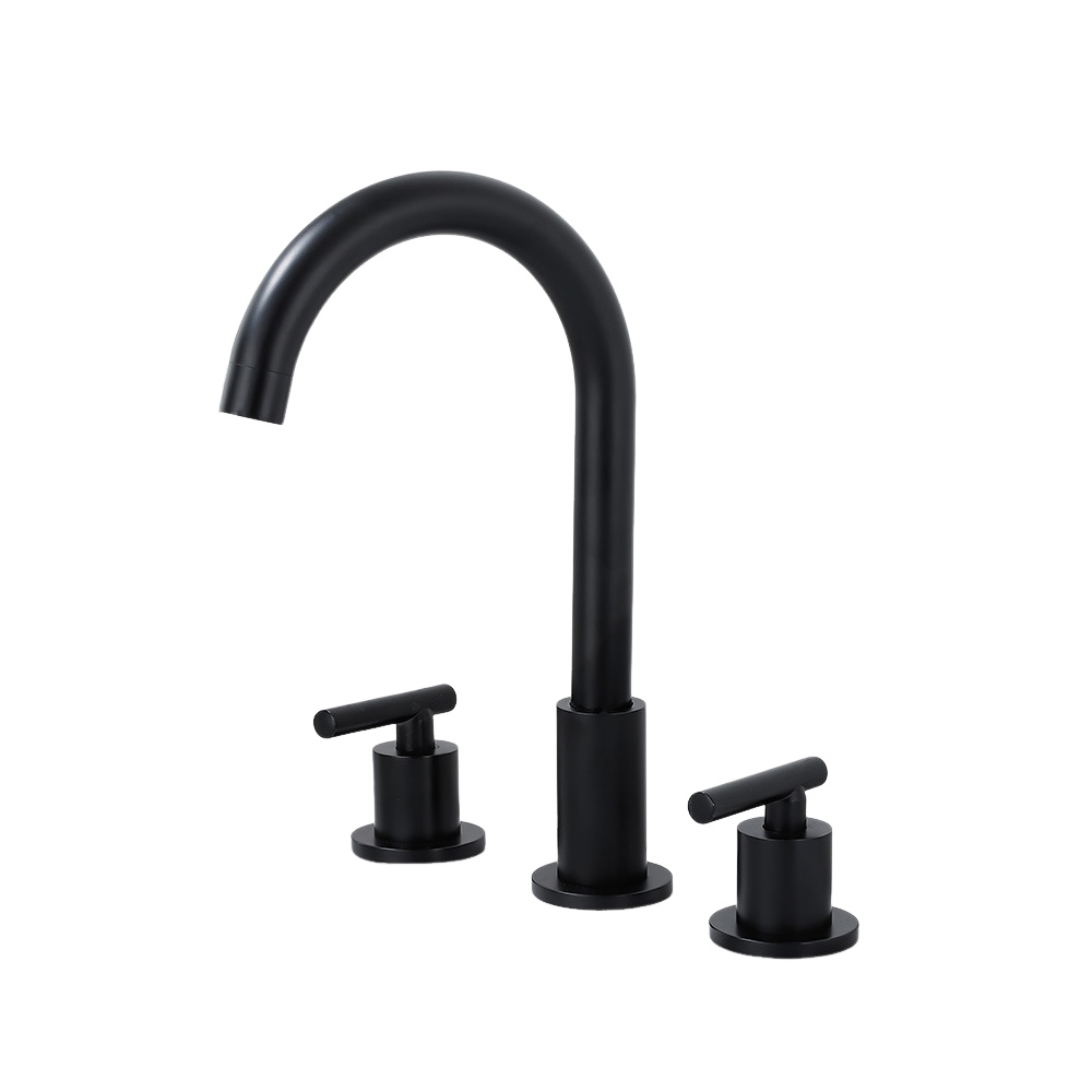 Robinet Mitigour De Lavabo, Design Mit Doppeltem Hebel Für Wasser Und Kälte, Ideal Für Die Installation Eines Waschbeckens Im Badezimmer